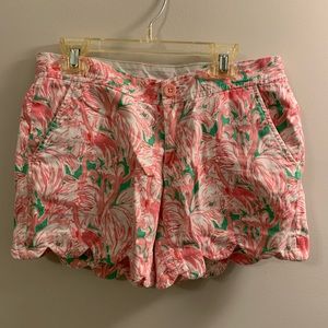 Lilly Pulitzer (for Target) flamingo buttercup scalloped shorts